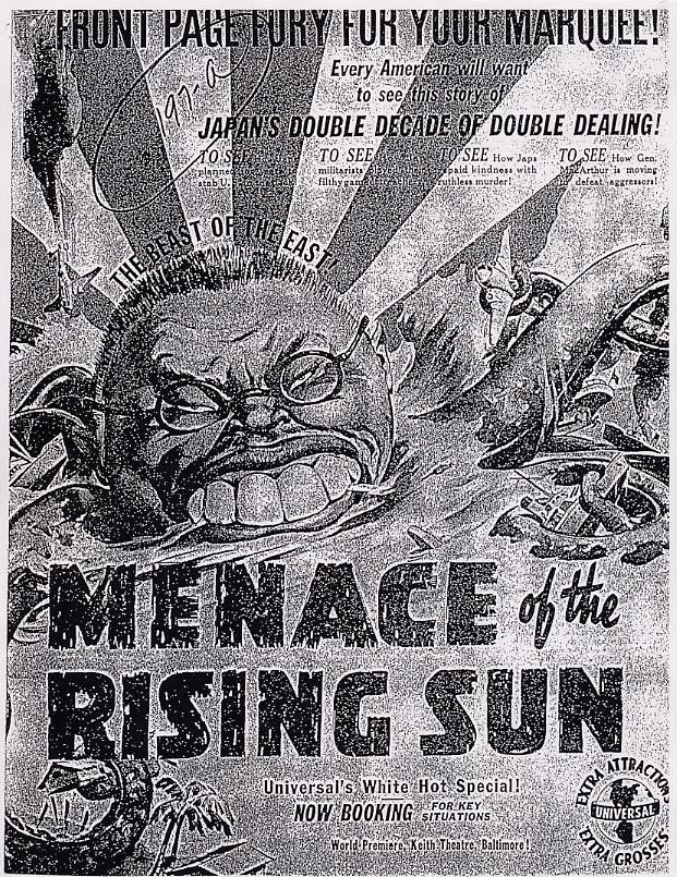1. This document is a poster/flyer advertising a movie shown in theaters during World War II.