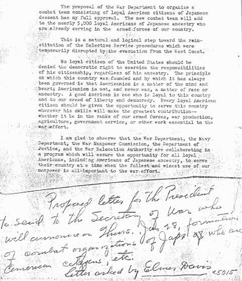 Letter dated 02/02/43 Source: FDR Presidential Library 1. Who did the President intend to send this letter to? 2.
