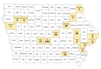 Iowa Refugee Arrivals by Initial County of