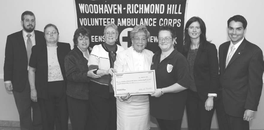 Being a blood donor is an easy way of helping others, Queens Borough President Helen Marshall (C)and City Council members Elizabeth Crowley (second from right) and Eric Ulrich (R)were on hand, along
