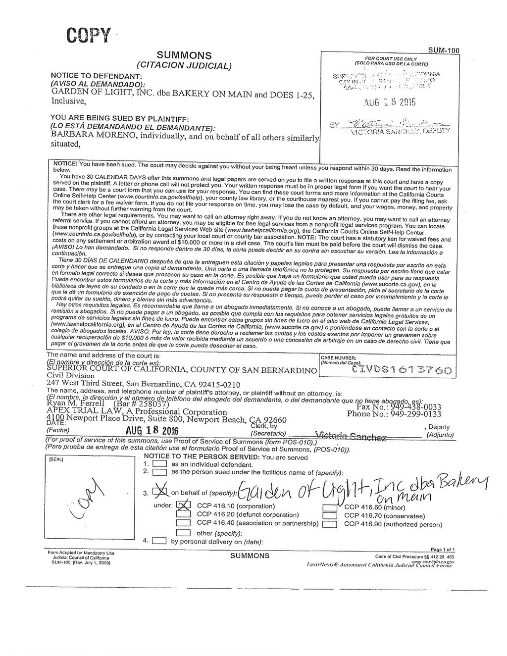 Case 5:16-cv-02160-GW-DTB Document 1-1