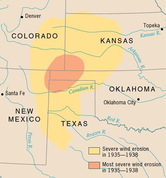 Dust Bowl Diaspora of farmers from Kansas, Oklahoma Texas and Eastern Colorado. Grapes of Wrath.