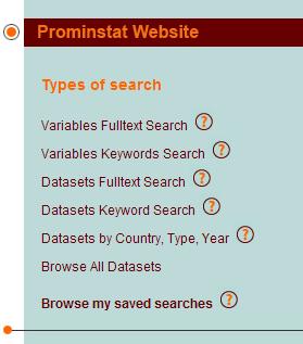 principle search options: variables or