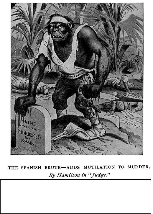 - Senator - French dipl omat This cartoon shows a Spanish brute leaning on the tomb of U.S. soldiers who died in the explosion of the U.S. battleship Maine prior to the Spanish- American War.