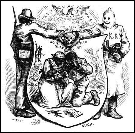 Resistance to Radical Republicans Ku Klux Klan (KKK) formed in 1866 by southern elites (merchants, lawyers, former planters) to intimidate southern Republicans and blacks; Congress passed the Ku Klux