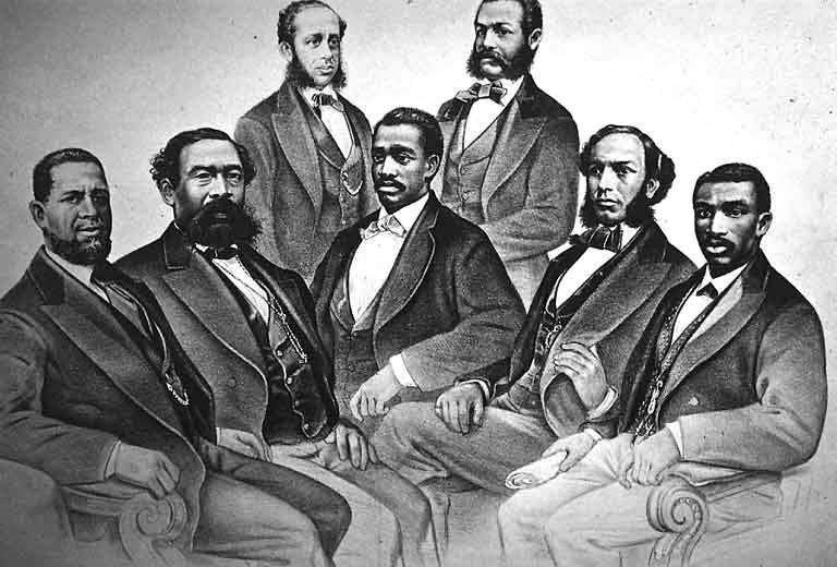 Election of Hiram Rhodes Revels The first African American to serve in the United States