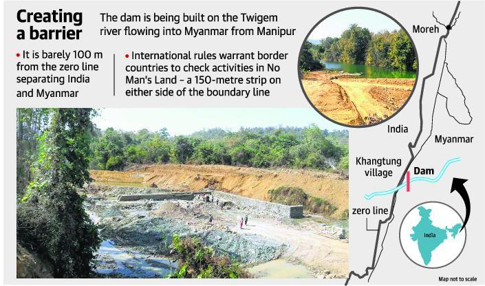 Myanmar dam on border worries Manipur village- The dam, called Tuidimjang, is on the Twigem river flowing