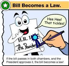 PROCESS OF HOW A BILL BECOMES A LAW Bill is introduced in either house of Congress Referred to standing committee Referred to sub-committee hearings Debated on Floor Voted on If bill passes one