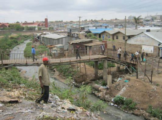 colony slum unilaterally fenced off by property developers 2.