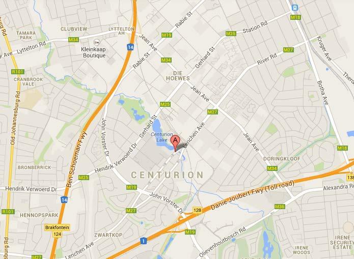 8. Centurion Lake Hotel Location Centurion Lake Hotel is situated on 1001 Lenchen Ave, Centurion 0046 9.