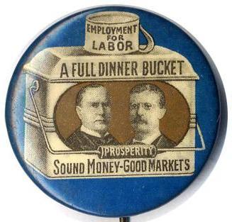 THE FRONT PORCH CAMPAIGN Republican William McKinley stayed home and invited people to visit A McKinley campaign promotional dinner pail!