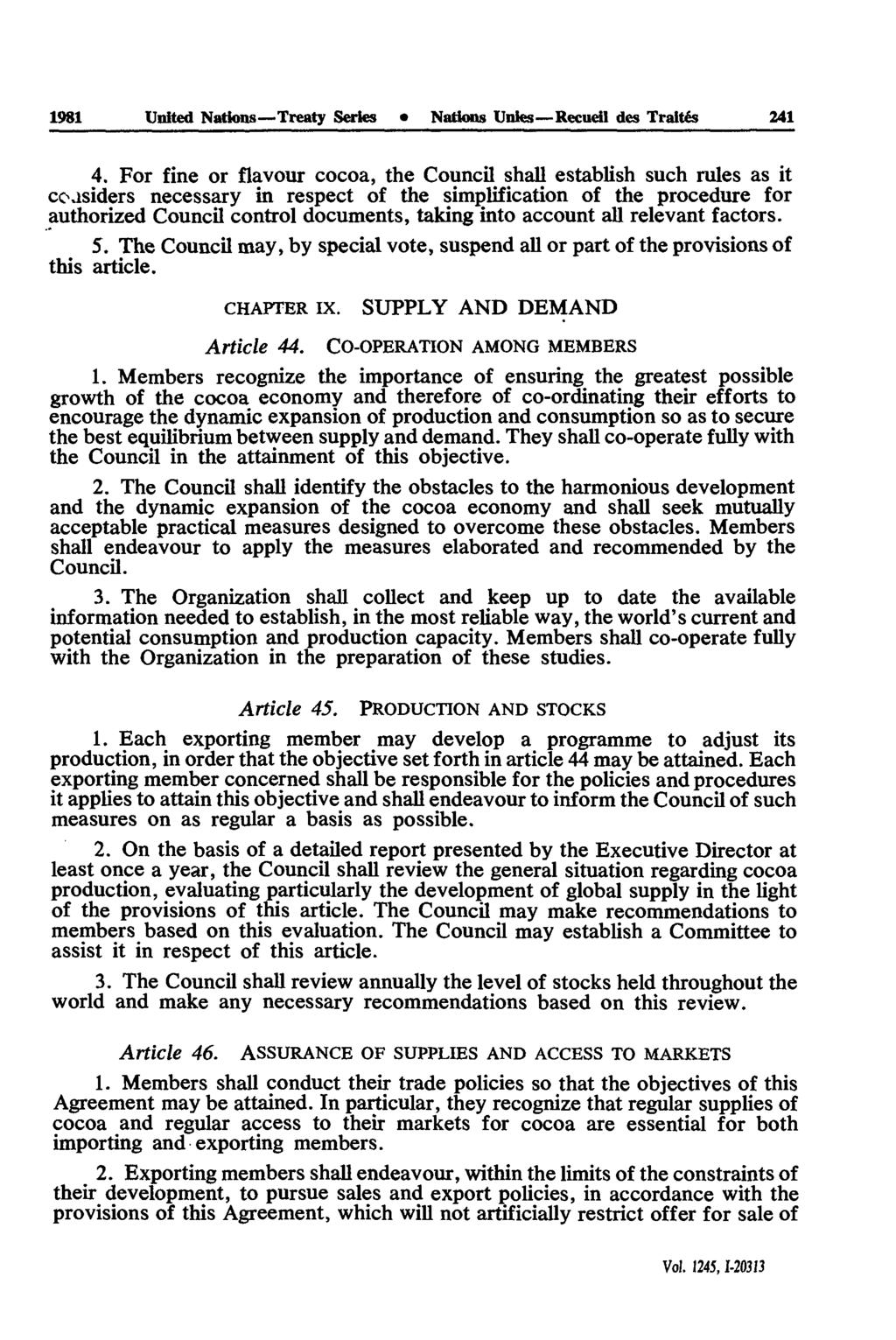 1981 United Nations Treaty Series Nattons Untes Recueil des Traités Ml 4.