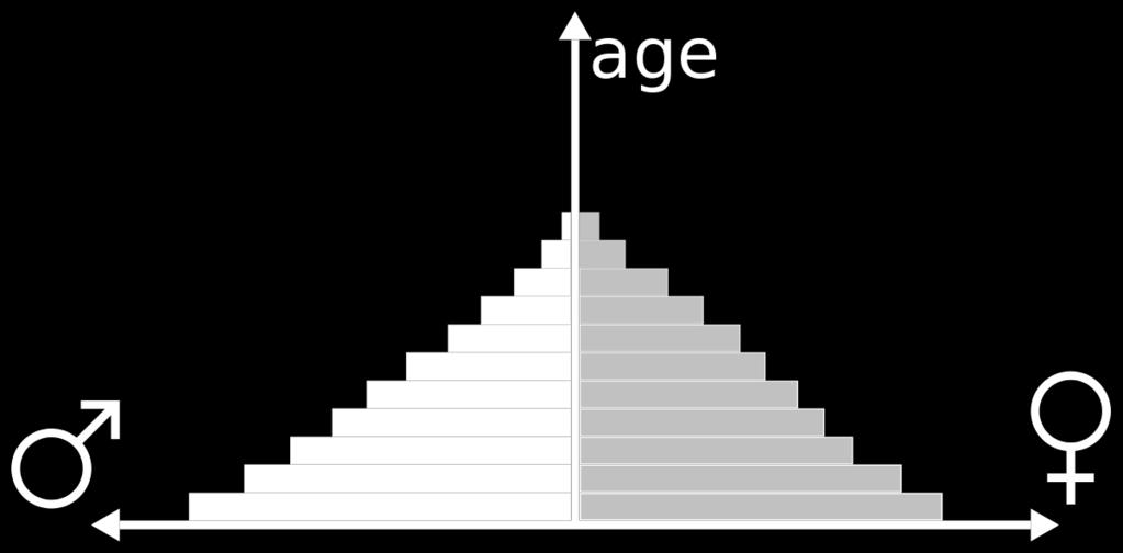 Population pyramids show fast changes and help in predicting short and long-term future changes in population.