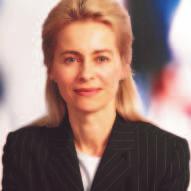 Ursula von der Leyen is German Federal Minister for Family Affairs, Senior Citizens, Women and Youth since November 2005, studied national economics and medicine in Germany and the UK.