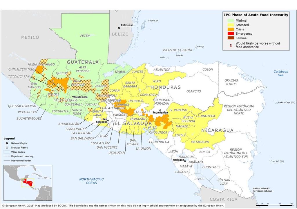 Annex 4 Maps El Salvador, Guatemala, Honduras, Nicaragua: Food Insecurity, January Food Insecurity Forecast through March 2015 Annex 5 - Statistics on