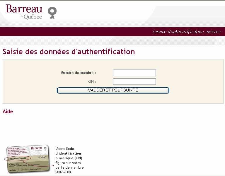3 Authentication of lawyers To be authenticated, lawyers must click on the hyperlink Access f lawyers on the home page; from there, they are redirected to the Québec Bar website f authentication