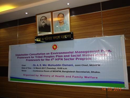 Annex 5: Summary of the discussion of the consultation held on 14 March, in Dhaka The consultation was organized by the Ministry of Health and Family Welfare (MOHFW) on 14 March, 2017 in the