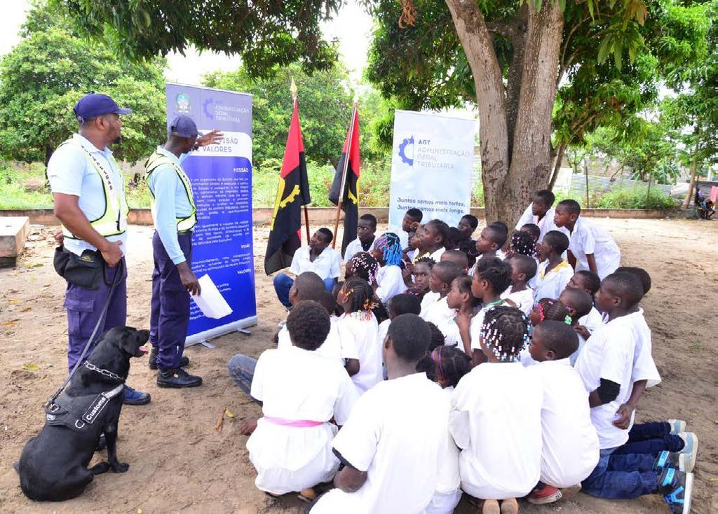 ANGOLA Use of sniffer dogs Canine Unit: School children in rural