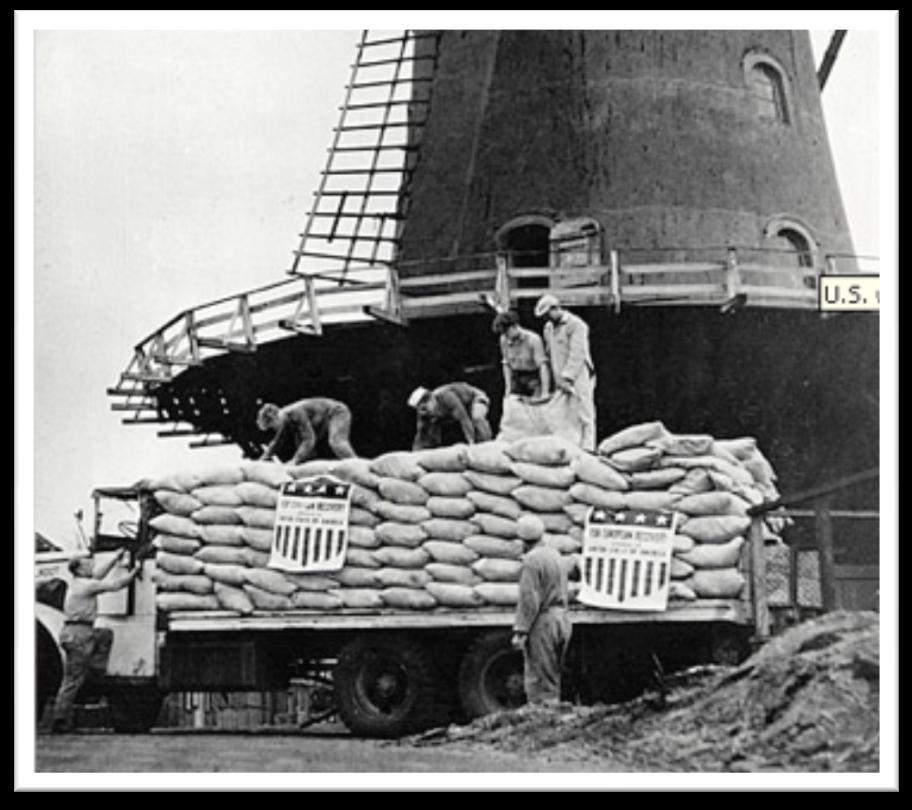 Photo shows a delivery of wheat from the U.