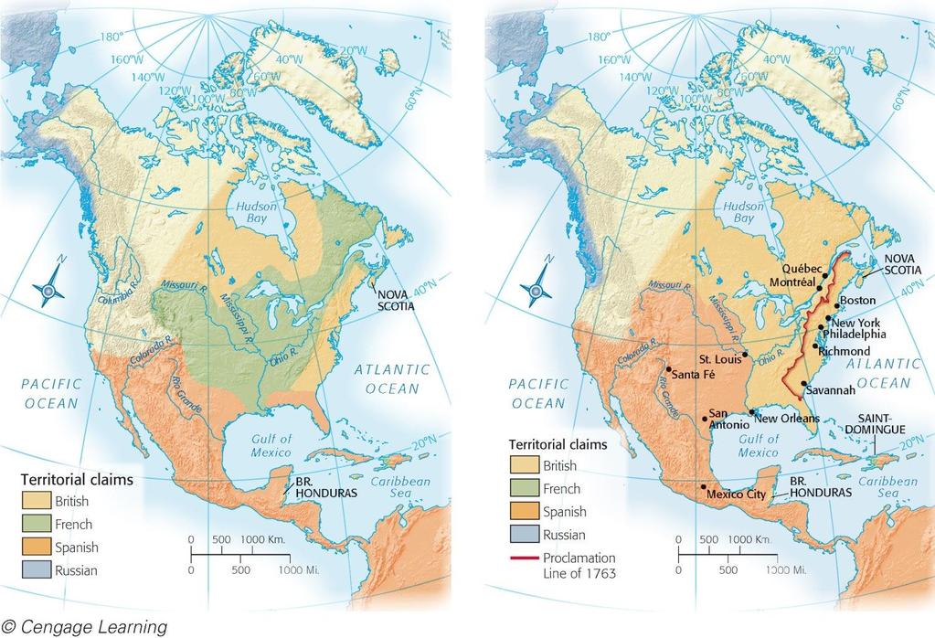 European Claims in North America Before and After the Seven Years War In losing the Seven Years War, France lost its continental North American empire.