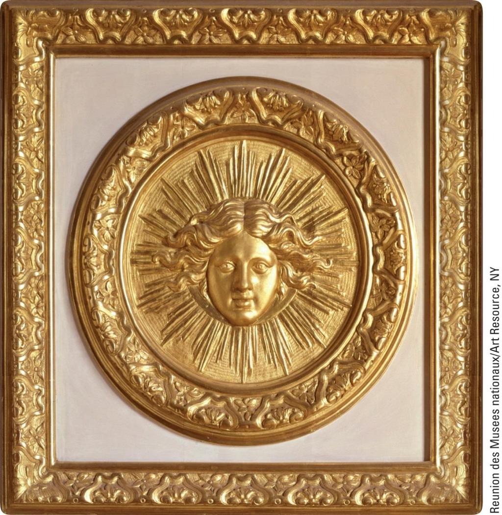 Absolutism in France, 1648 1740 This gilt medallion of Apollo, the Sun God, decorated Louis XIV s palace at Versailles.