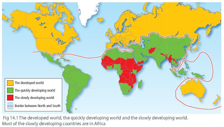 Some countries are developing faster than others.