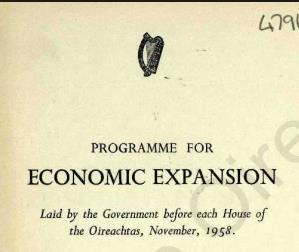 What were the major problems of the economy? Facing the Problems of the economy Whitaker, with the backing of Lemass and Ryan in 1957 began working on a new economic policy.