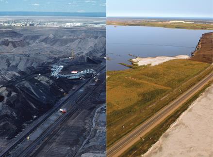 This is an oil sands mining site before and after remediation. What aspect of the environment has not been remediated? Social Sustainability: Social Sustainability means meeting human needs.