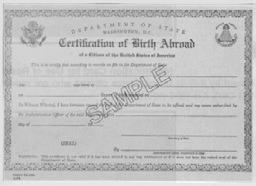 Citizenship is issued to persons who were born abroad of U.S.