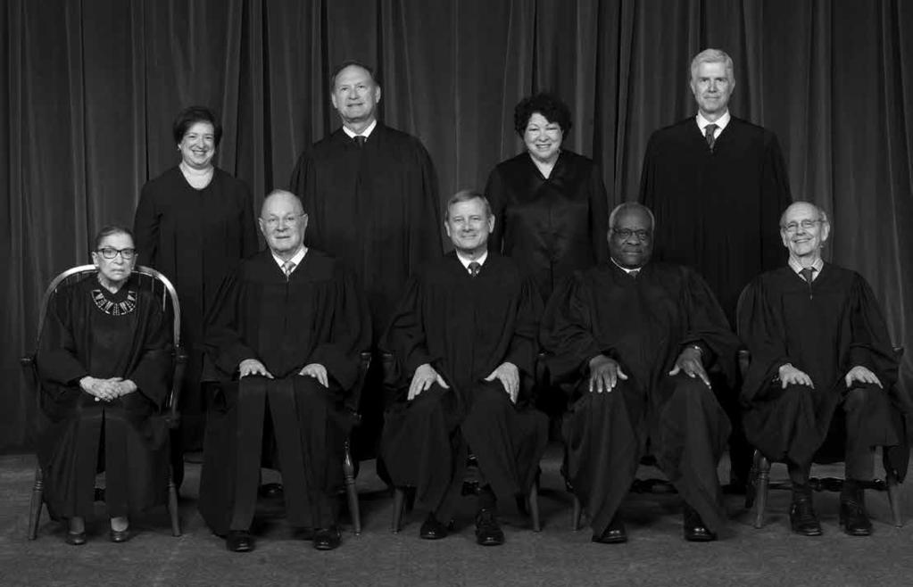 OUR TOO-POWERFUL SUPREME COURT By Josh Patashnik Front row, left to right: Associate Justice Ruth Bader Ginsburg, Associate Justice Anthony M. Kennedy, Chief Justice John G. Roberts, Jr.