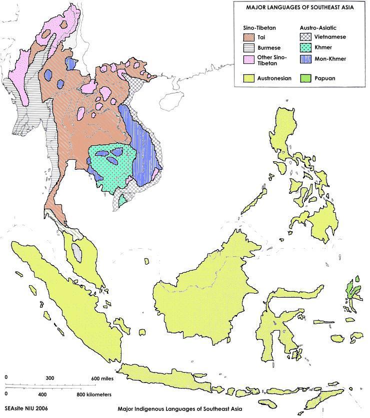 3) Languages Thai language belongs to the Thai-Kadai family.