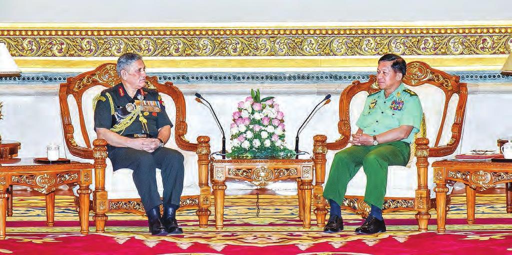 morning. During the meeting, they discussed about peace-making process in Myanmar and the role of the Tatmadaw in keeping stability and peace of the country.