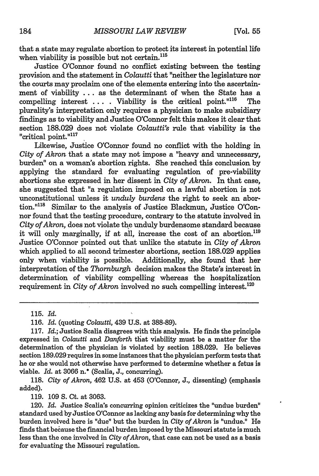 Missouri Law Review, Vol. 55, Iss. 1 [1990], Art. 5 MISSOURI LAW REVIEW [Vol.