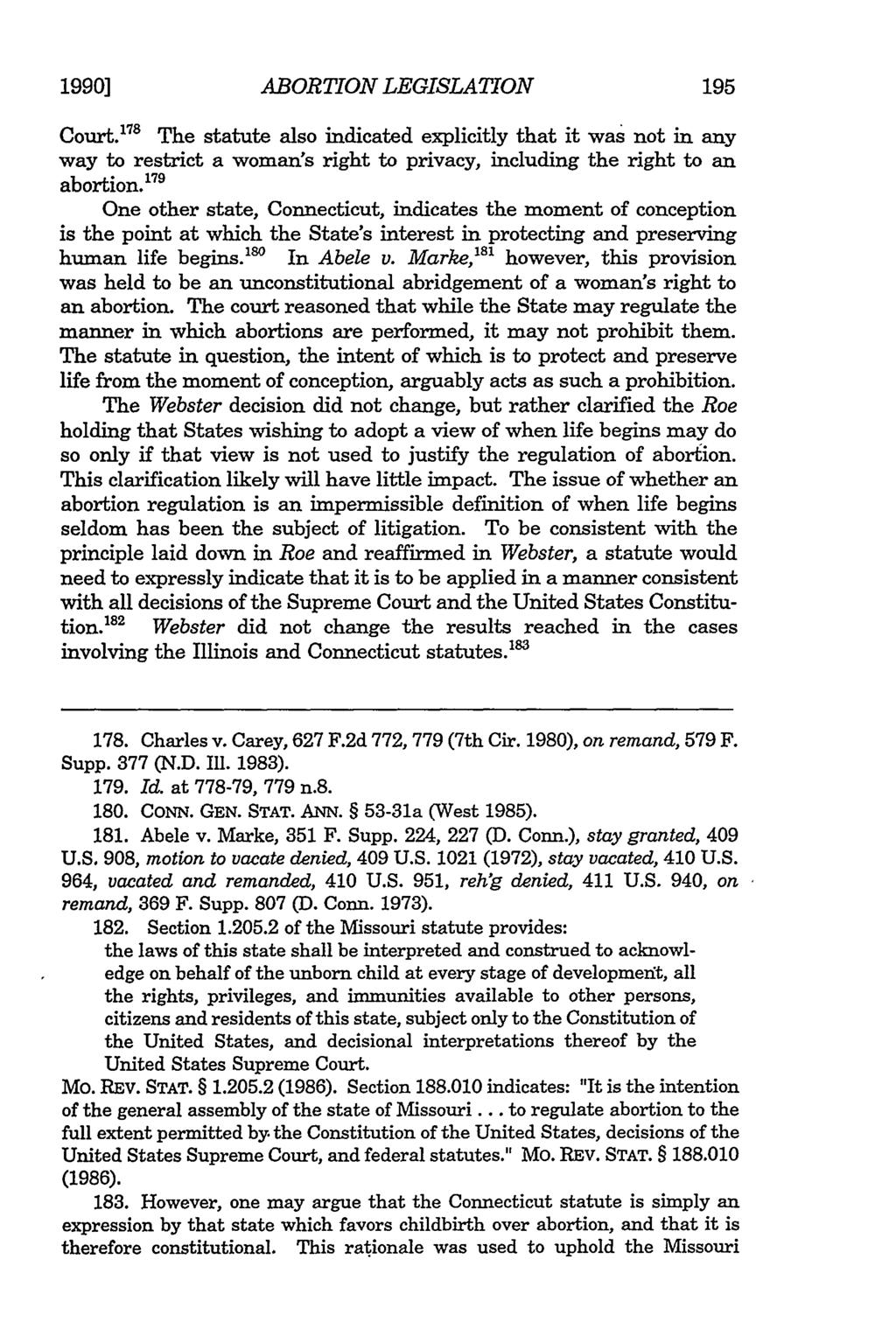 1990] Eggert et al.: Eggert: Of Winks and Nods ABORTION LEGISLATION Court.