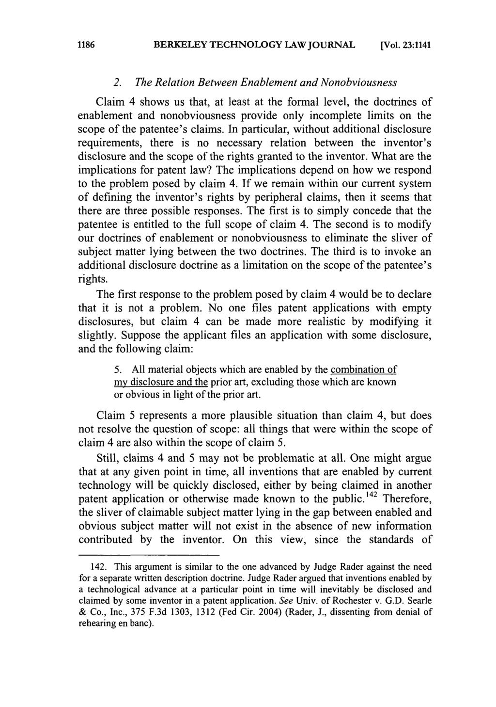 1186 BERKELEY TECHNOLOGY LAW JOURNAL [Vol. 23:1141 2.