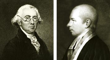 Click to read caption Library of Congress Delegates with opposing views were Pennsylvania s James Wilson (left) and New Jersey s William Paterson (right).