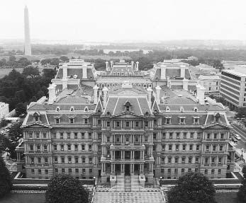 Why would the architect make such differences? 8 Dwight D. Eisenhower Executive Office Building (EEOB) The EEOB was built was between 1871 and 1888 as the State, War, and Navy Department Building.