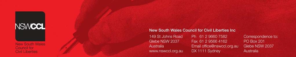 Submission of the NEW SOUTH WALES COUNCIL FOR CIVIL LIBERTIES to the NSW Law Reform
