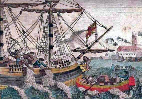 of Boston Harbor: closed the port of