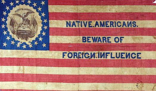 Rise of Nativism In 1845 nativist groups combined to form a secret society called the Supreme Order of the