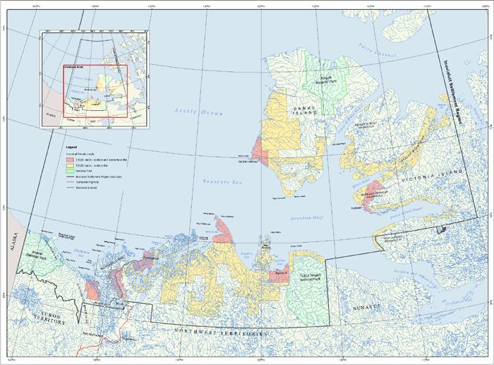 Abve: Map f the Inuvialuit Settlement Regin (ISR) There are six Cmmunities in the ISR: Aklavik, NT Inuvik, NT Paulatuk, NT Sachs Harbur, NT Tuktyaktuk, NT Ulukhaktk, NT Inuvialuit arbitratin chapter