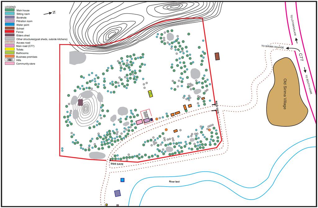 Lessons learnt Figure 5:Map of completed relocated Sarima village Key learnings from the Sarima resettlement process are: Investing nine years of time to learn about and understand Sarima village,