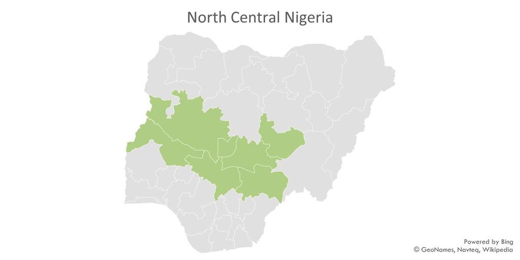 Conflict and Violence in Nigeria s North Central Zone North Central Nigeria Conflict and violence events in North Central Nigeria remained steady from 2013 to 2016 More than half of all reported