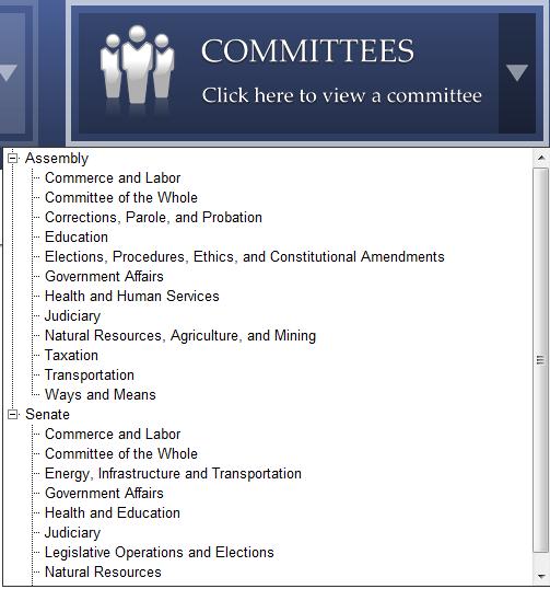 Committees To view committee information, click the