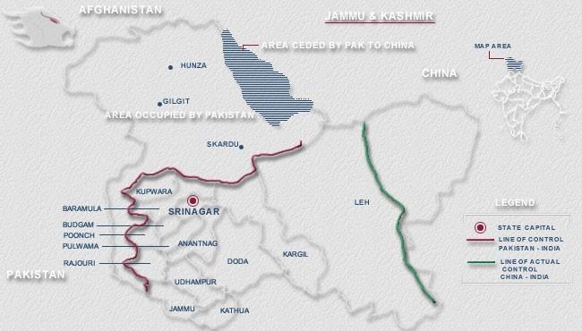 New paradigm shift pulls Kashmir back to bloody war of 90 s Map indicating the highly volatile districts of Indian held Kashmir It is hard to demarcate the onset and end of conflict in Jammu and
