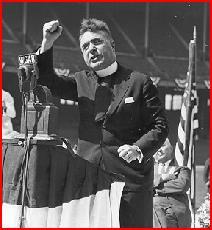 Father Charles Coughlin broadcast radio sermons slamming FDR He called for a