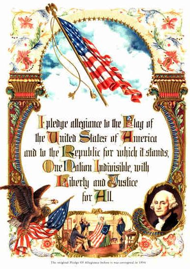 What is different about this Pledge of Allegiance? By inserting the certain words, does it violate the Establishment Clause?