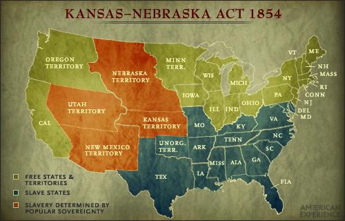 Kansas-Nebraska Act Created by America s manifest destiny to expand westward.