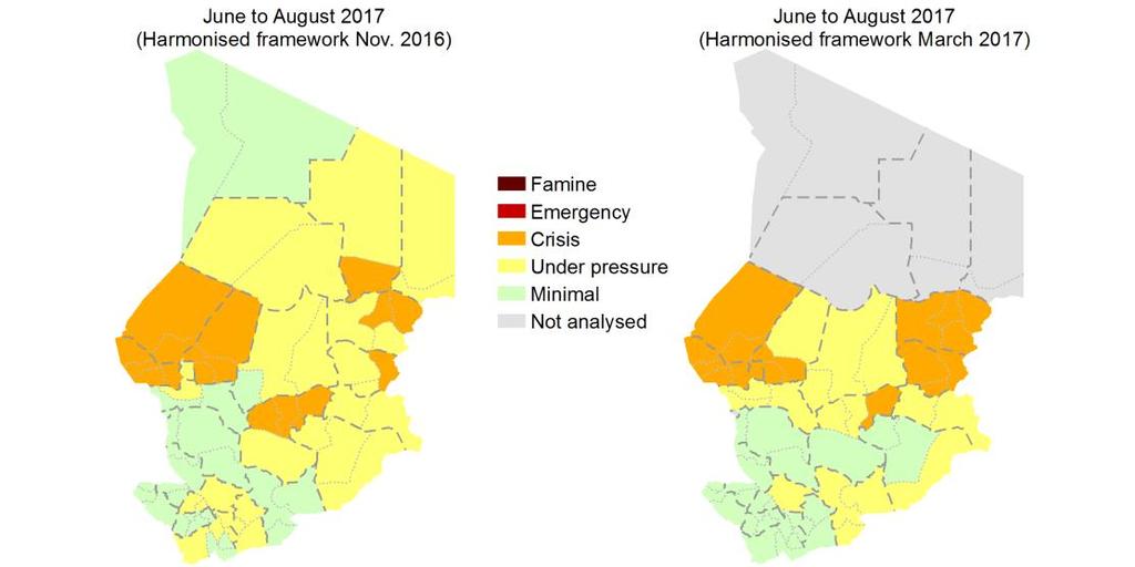 Chad Humanitarian Bulletin - March 2017 2 An estimated 3.5 million people will be food insecure between June and September 2017, of which more than 897,000 severely food insecure. 3.5 million food insecure during the next lean season According to the March 2017 analysis, more than 3.