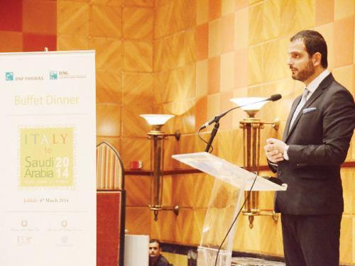 Saudigazette Italian firms explore opportunities for hot industries in the Kingdom Last updated: Wednesday, March 05, 2014 9:07 PM Italian Consul General Simone Petroni during his welcoming speech at